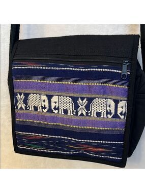 100% cotton Crossbody Bag with Adjustable Strap